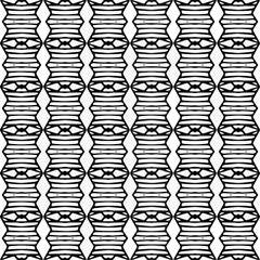 Vector pattern in geometric ornamental style. Black and white color.Seamless repeat pattern.Simple geo all over print block for apparel textile, ladies dress, fashion garment, digital wall paper.
