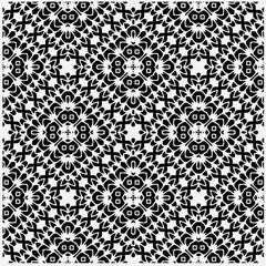 Vector pattern in geometric ornamental style. Black and white color.Seamless repeat pattern.Simple geo all over print block for apparel textile, ladies dress, fashion garment, digital wall paper.