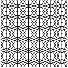 Vector pattern in geometric ornamental style. Black and white color.Seamless repeat pattern.Simple geo all over print block for apparel textile, ladies dress, fashion garment, digital wall paper.