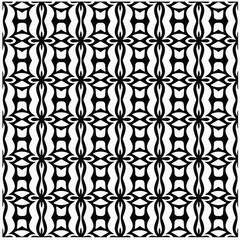 Vector pattern in geometric ornamental style. Black and white color.Seamless repeat pattern.Simple geo all over print block for apparel textile, ladies dress, fashion garment, digital wall paper.