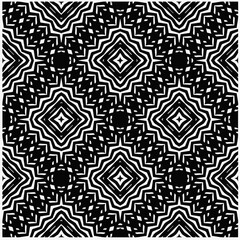 Vector pattern in geometric ornamental style. Black and white color.Seamless repeat pattern.Simple geo all over print block for apparel textile, ladies dress, fashion garment, digital wall paper.