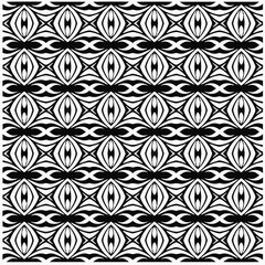 Vector pattern in geometric ornamental style. Black and white color.Seamless repeat pattern.Simple geo all over print block for apparel textile, ladies dress, fashion garment, digital wall paper.