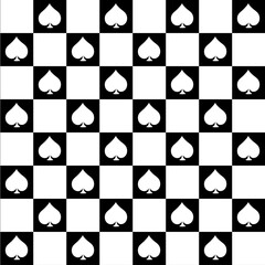 Color white and black squares in a checkerboard pattern. Abstract background..Checkerboard, with shades, semless pattern.	