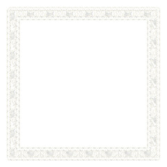 Beautiful floral lace frames or borders in square, vertical rectangle and horizontal rectangle. Off white color, isolated with transparent background. 