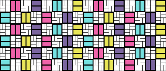 Geometric background with color squares pattern. Abstract wallpaper. Modern horizontal background Vector EPS 10