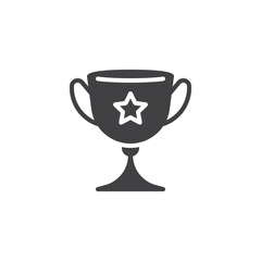 Trophy cup vector icon