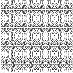 Stylish texture with figures from lines.
Abstract geometric black and white pattern for web page, textures, card, poster, fabric, textile. Monochrome graphic repeating design.