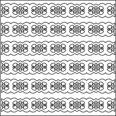 Stylish texture with figures from lines.
Abstract geometric black and white pattern for web page, textures, card, poster, fabric, textile. Monochrome graphic repeating design.