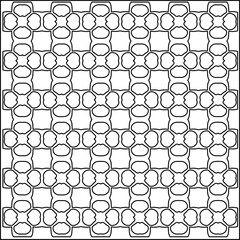 Naklejka premium Stylish texture with figures from lines. Abstract geometric black and white pattern for web page, textures, card, poster, fabric, textile. Monochrome graphic repeating design.