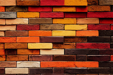 red brick texture brick wall, generative AI
