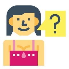 question flat icon style