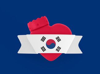  South Korea Heart Banner