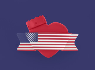 United States Heart Banner