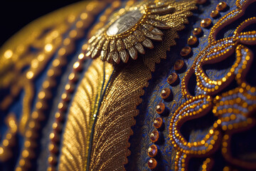 Obraz premium Close up on elegant upper class Victorian dress