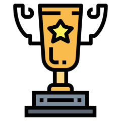 trophy filled outline icon style
