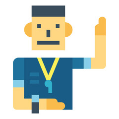 PE Teacher flat icon style