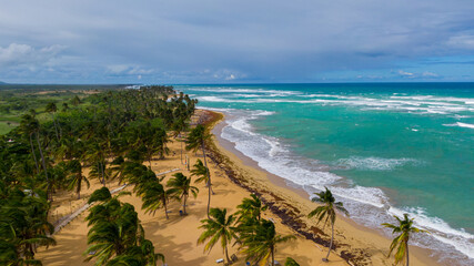 Fototapeta na wymiar landscape of Punta Cana Beach, cortecito, macao, etc. Dominican Republic.