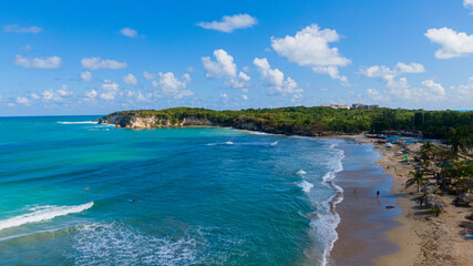 landscape of Punta Cana Beach, cortecito, macao, etc. Dominican Republic.