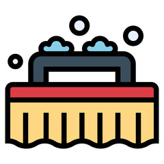 Brush filled outline icon style