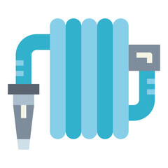 Water hose flat icon style
