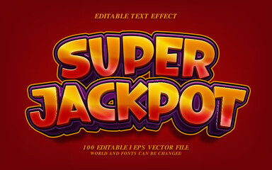 Super Jackpot 3D Style Text Effect