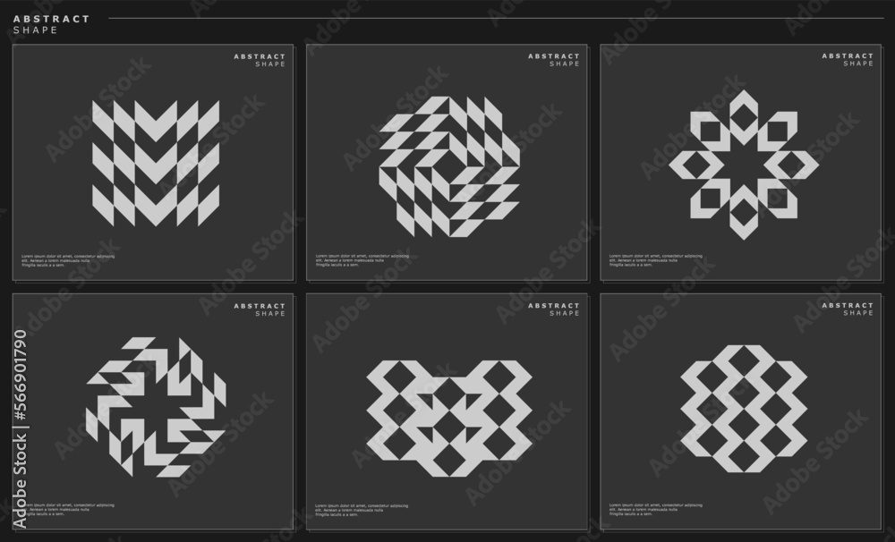 Wall mural abstract stripe zigzag lines abstract logo vector set