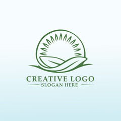 agriculture related business logo design sun