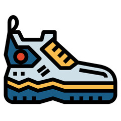 sneakers filled outline icon style