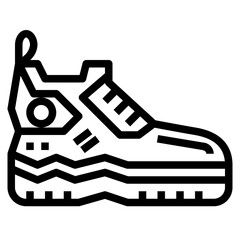 sneakers line icon style