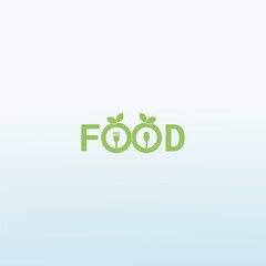 FOOD with spoon logo design