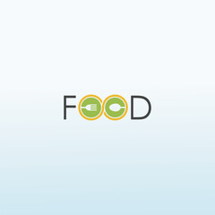 FOOD with spoon logo design