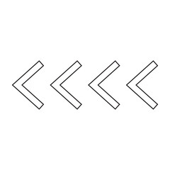 Monoline geometric shape check mark and arrow