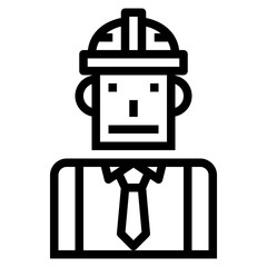 engineer line icon style