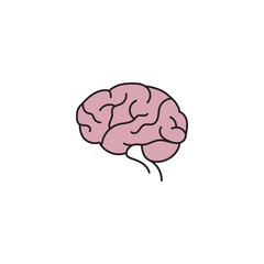Human brain png color icon