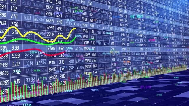 stock market dynamic chart background
