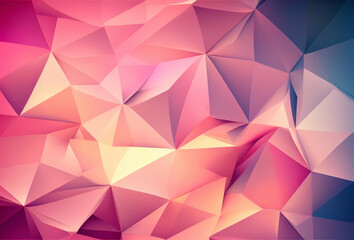 Obraz premium Soft Pink Abstract Polygonal Background Generative AI