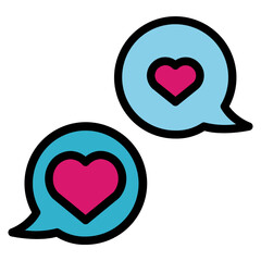 conversation filled outline icon style