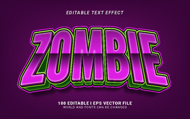 zombie 3d style text effect