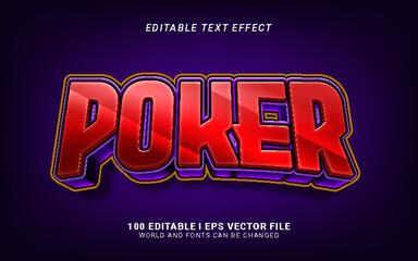 poker 3d style text effect