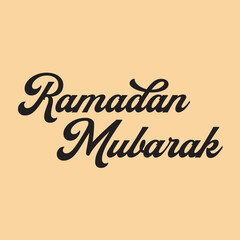 Obraz premium Ramadan English greeting Text Typography in Vector. The Theme, Greeting Card, Template, Generous Ramadan, Happy Ramadan, Ramadan Mubarak, Star, Half Moon,
