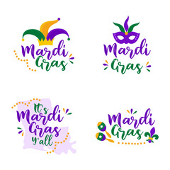  Mardi Gras seamless vector patterns design element collection © Johnstocker