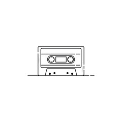 Cassette tape icon isolated vector graphics