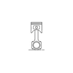 Engine piston icon isolated vector graphics
