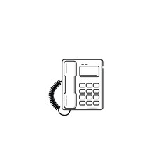 Office telephone icon isolated vector graphics