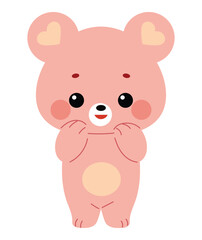 Obraz na płótnie Canvas Cute little bear character. Cartoon vector illustration