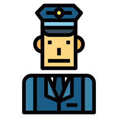 steward filled outline icon style