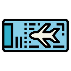 ticket filled outline icon style