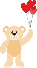 Cute teddy bear vector image or clip art