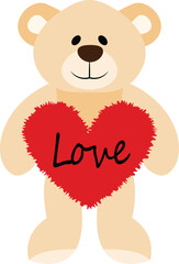 Cute teddy bear vector image or clip art
