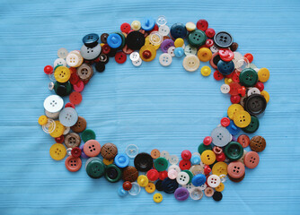 Button frame. place for text. Tailoring